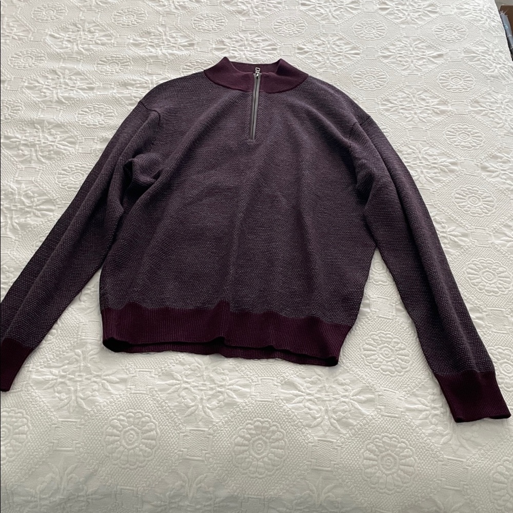 Peter Millar Maroon Knit Pullover - image 1